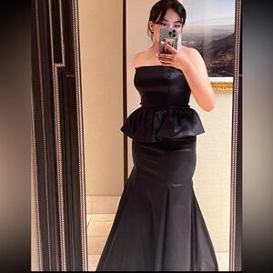 Black mermaid Prom /cocktail/formal dress from BDarlin Shiny fabric three layers